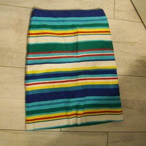 Talbots Striped Pencil Skirt